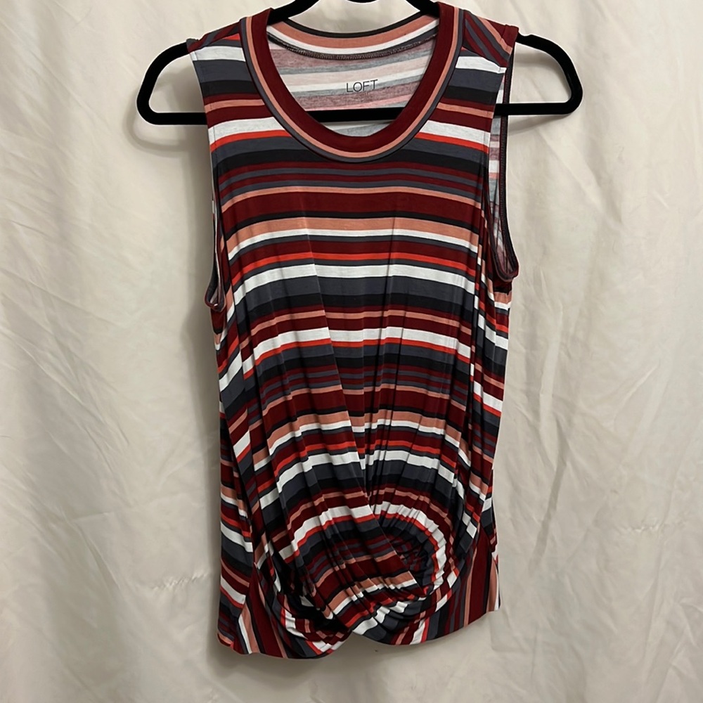 Loft striped sleeveless top